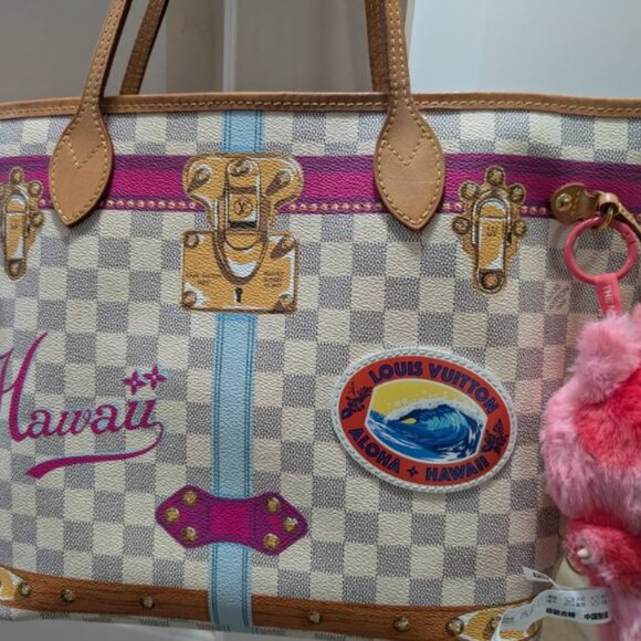 AUTHENTIC LOUIS VUITTON DAMIER AZUR HAWAII NEVERFULL-RARE AND PRISTINE CONDITION - Picture 10 of 10